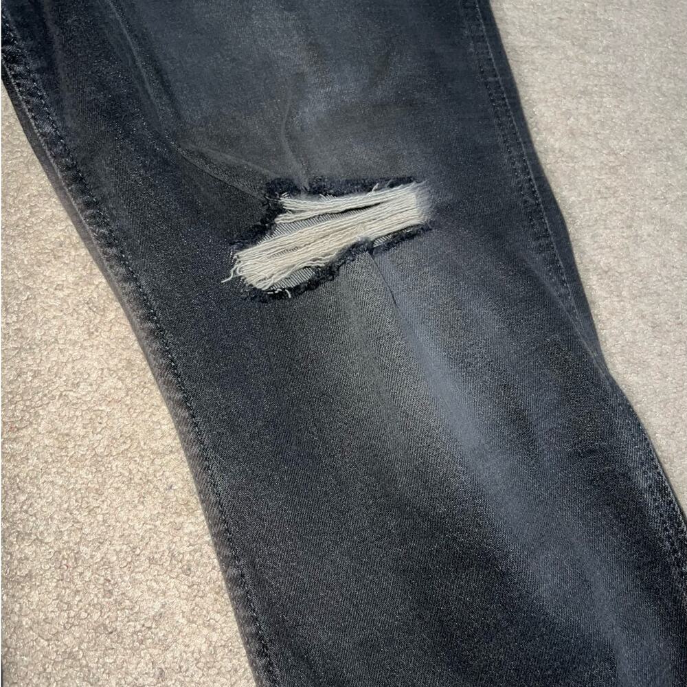 New Hollister Ultra High Rise Mom Jean Destroyed Black size 9R - Picture 4 of 9